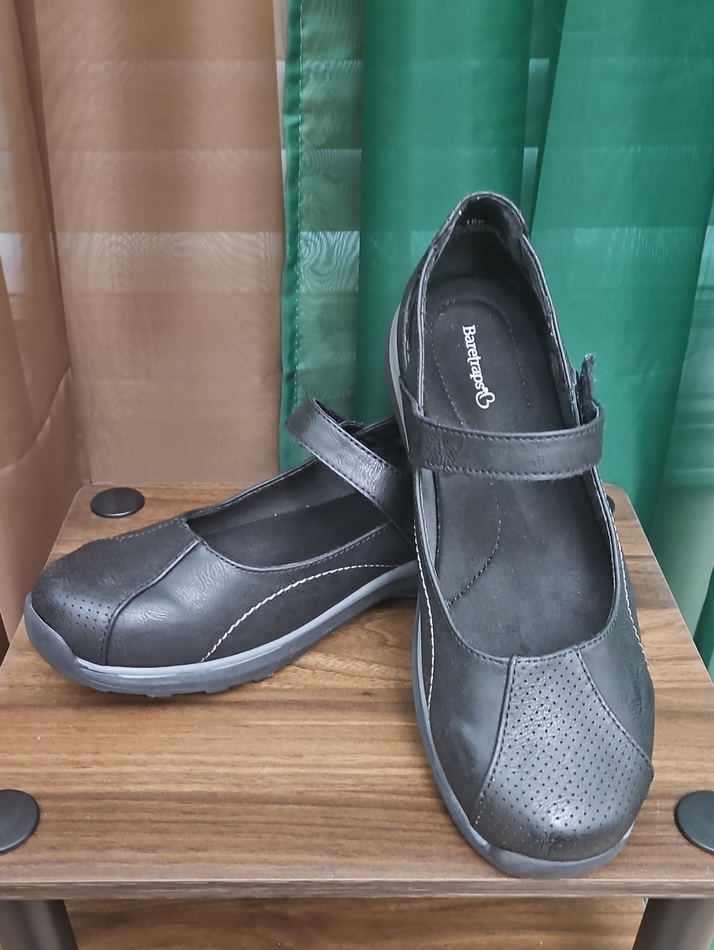 BareTraps Black Mary Jane Flats with Strap